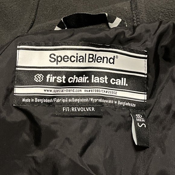 Men's Special Blend Revolver Snowboarding Jacket SMALL Hooded Full Zip Winter - Picture 7 of 13